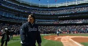 Matsui returns for ceremonial first pitch