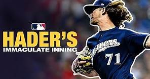 Hader tosses immaculate inning