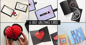 6 Easy DIY Greeting Cards | Handmade Cards | Card Making Ideas
