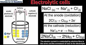 9.2 Electrolytic cells (SL)