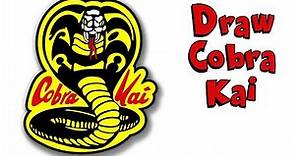 HOW TO DRAW COBRA KAI LOGO Step by Step Drawing Marker Tutorial. Guided Cobra Kai Sign Drawing