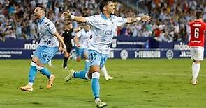 Málaga CF 1-0 San Fernando. Así celebró la Rosaleda el gol del Málaga marcado por Kevin Medina.
