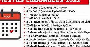 Calendario laboral en Madrid: cuatro festivos y tres fines de semana largos durante los próximos 30 días