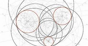 Circunferencias tangentes a 3 circunferencias dadas (Apolonio CCC) Dilatación-Inversión