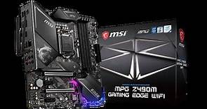 MSI MPG Z490M GAMING EDGE WIFI mATX Gaming Motherboard (10th Gen Intel Core, LGA 1200 Socket, DDR4, SLI/CF, Dual M.2 Slots, USB 3.2 Gen 2, Wi-Fi 6, micro-ATX, DP/HDMI, Mystic Light RGB)