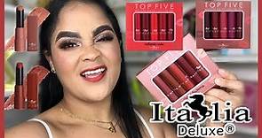 LABIALES MOUSSE MATTE ITALIA DELUXE TOP FIVE !SWATCHES !valen realmente la pena?😲🥺/karina espinal