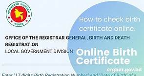 How To Get Birth Certificate Online In Bangladesh | Birth Certificate Online | GovTech