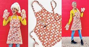 Make an EASY APRON in 30 mins, all the steps! FREE PATTERN