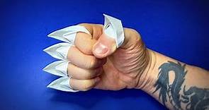 GARRAS DE PAPEL | Como hacer Garras de Papel | Como fazer Garras de Papel | Garras de Origami