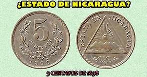 Moneda de Nicaragua - 5 centavos de 1898.