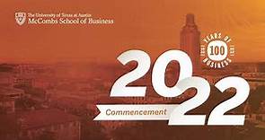 McCombs BBA Fall 2022 Commencement Ceremony