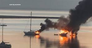 3 boats catch fire at Oyster Point Marina in South SF, firefighters say; 1 hurt