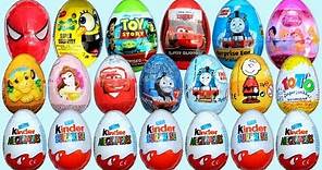 20 Surprise Eggs 7 Kinder Surprise Disney Pixar Cars 2 Thomas Spongebob