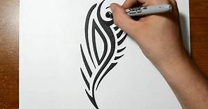 How to Draw a Cool Tribal Tattoo Design - Sketch 1