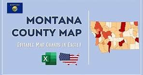 Montana County Map in Excel - Counties List and Population Map