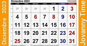 Calendario - Diciembre 2023