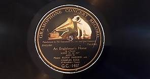 An Englishman's Home - Threat of Invasion Play by Guy du Maurier WW1 Rare 78 rpm Numark TTX