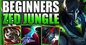 HOW TO PLAY ZED JUNGLE FOR BEGINNERS IN-DEPTH GUIDE S13! - Best Build/Runes S+ - League of Legends