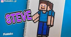 COMO DIBUJAR STEVE MINECRAFT PIXEL ART - PIXELADOS