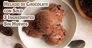 Como Hacer Helado de Chocolate con Solo 3 Ingredientes Sin Huevos