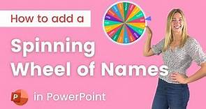 Create a Spinning Wheel of Names in PowerPoint [Random Name Picker]
