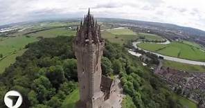 Wallace Monument, Stirling, Scotland ... Stunning Aerial View