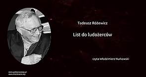 Tadeusz Różewicz - List do ludożerców