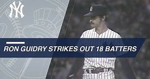 Ron Guidry's 18-strikeout performance in 1978
