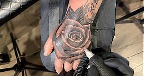 Tattoo time lapse - Rose on hand