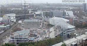 Brentford Community Stadium time lapse - the steel structure