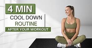 4 min COOL DOWN STRETCH ROUTINE | Do This After Your Workout | Flexibility and Muscle Recovery