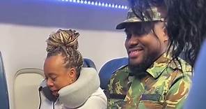 Mom's first time on a plane and son surprises her to comfort her | moms first time on a plane 3