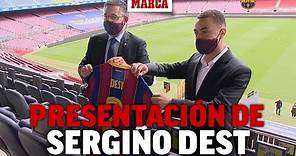 Sergiño Dest presentado como jugador del Barcelona I MARCA