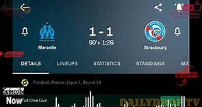 But de Jeremy Sebas, Marseille vs Strasbourg game on now