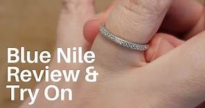 Blue Nile Jewelry Review & Unboxing: Classic Wedding Ring Platinum & Riviera Pavé Diamond Ring