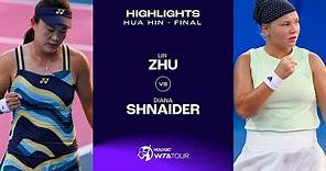 Diana Shnaider vs. Zhu Lin | 2024 Hua Hin Final| WTA Match Highlights