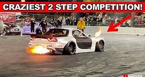 CRAZIEST 2 Step Competition Ever! RX-7 vs Supra vs Skyline GTR R32 vs R35 vs Mustang vs Corvette