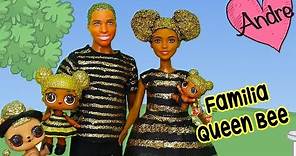 La familia LOL Queen Bee pone brillitos | Muñecas y juguetes con Andre