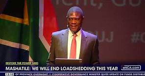 Deputy President Paul Mashatile promises to end load shedding this year