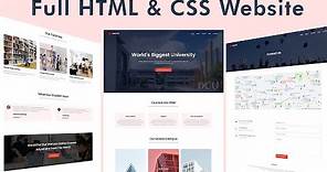 How To Make Website Using HTML & CSS | Full Responsive Multi Page Website Design Step by Step