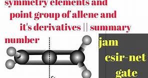 Symmetry elements and point group of allene || symmetry number