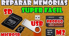 Como Reparar Memorias USB y Micro SD que (No Aparecen / Corruptas / RAW / Error de Formato) Fácil