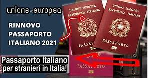 Rinnovo Passaporto Italiano 2021(passaporto Italiano).