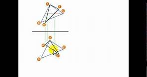 Line of intersection between two planes when one point is given.