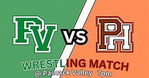 Pascack Valley High School vs. Pascack Hills HS. WRESTLING 2/2/24