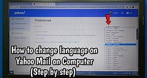 How to change language on Yahoo Mail on Computer | Google Chrome App (Step by step)
