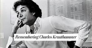 Remembering Pulitzer Prize-winning columnist Charles Krauthammer