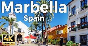 Marbella, Spain Walking Tour (4k Ultra HD 60 fps) - With Captions
