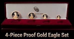 4 Piece Proof Gold American Eagle Set (Red Box)