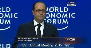 French President Francois Hollande at World Economic Forum